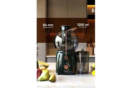 Fressi Katı Meyve Sıkacağı Hız Ayarlı 1,2L 800W FR-KM01 Essenza - Yeşil