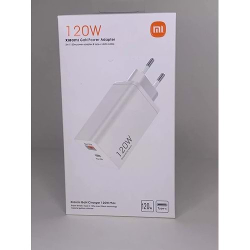 Xiaomi 120W USB-A ve USB-C Şarj Adaptörü Beyaz