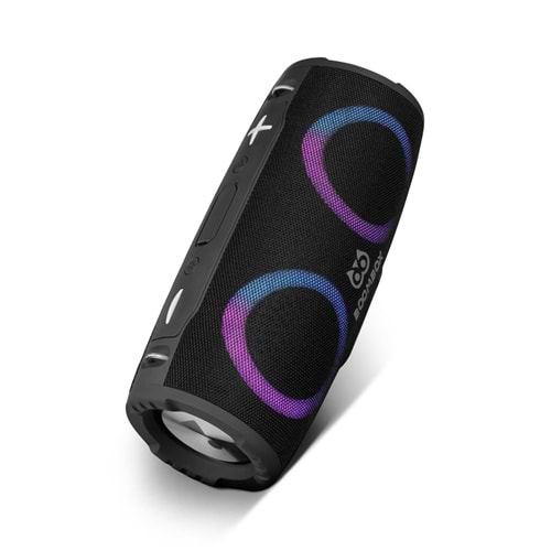 Powerway Boombox 30W Çift Bass USB Hafıza Kartı Aux Radyo LED Işıklı Bluetooth Hoparlör Hi-Fi Ses Bombası