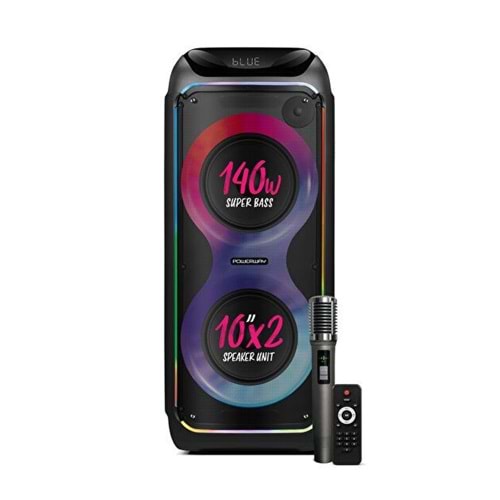 Powerway WOOFER 140W Hoparlör Gitar Saz Girişli Karaoke Parti Ses Sistemi Dijital Ekran +Bass