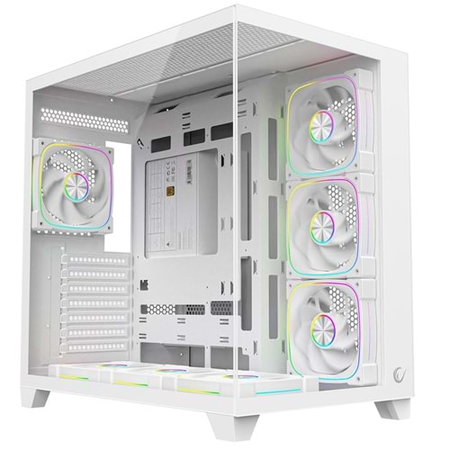 Rampage SEALITE Beyaz 850W 80 Plus Bronze ATX/M-ATX 7x12cm ARGB Pwm Fan+Kumanda Oyuncu Kasası