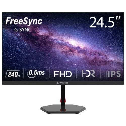 Rampage RAVEN RV25R240F 25 240hz 0,5ms FAST IPS FHD Freesync/G-Sync Flat Oyuncu Monitörü