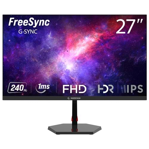 Rampage RAVEN RV27R240F 27 240Hz 1ms FAST IPS FHD Freesync/G-Sync PC Flat Oyuncu Monitörü