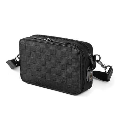 Wiwu Master Parmak İzi Kilitli Deri Çapraz Çanta