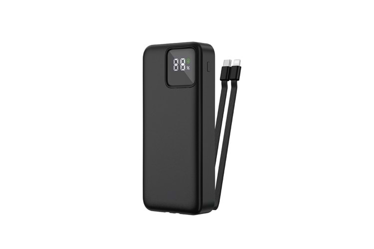 Wiwu Led Display 22.5W 10.000 mAh Type-C ve Lightning Kablolu Power Bank