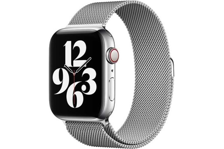 Wiwu 38/40/41mm Örgülü Manyetik Saat Kayışı Silver