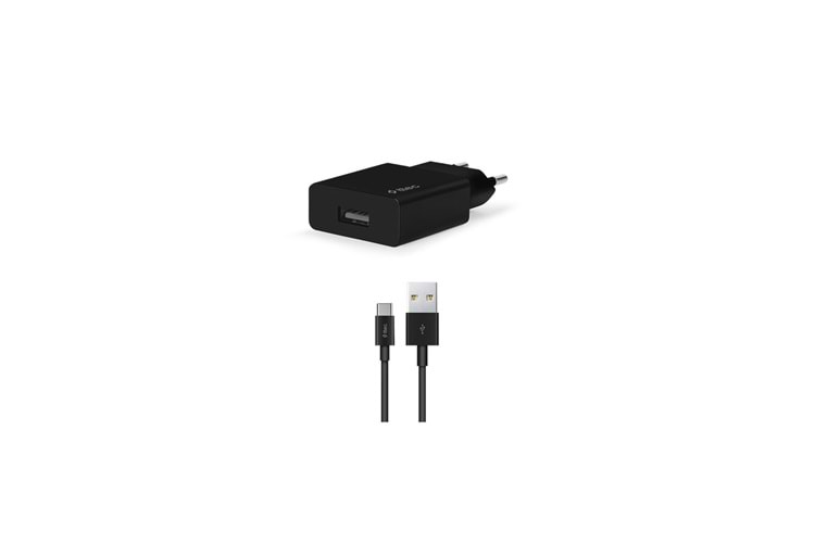 Ttec Smart Charger 2SCS20CS Usb-A to Type-C Şarj Seti Siyah
