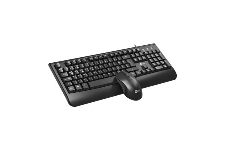 Lecoo CM105 USB Kablolu Türkçe Q Klavye & Mouse Seti Siyah