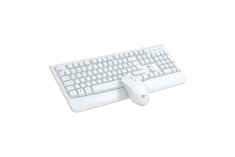 Lecoo CM105 USB Kablolu Türkçe Q Klavye & Mouse Seti Beyaz