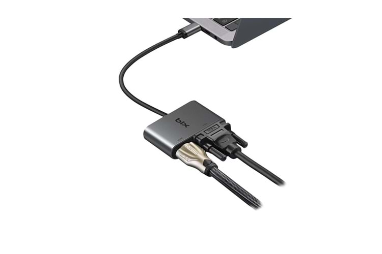 Bix BX14HB Type-C 3.1 HDMI & VGA Dönüştürücü Adaptör