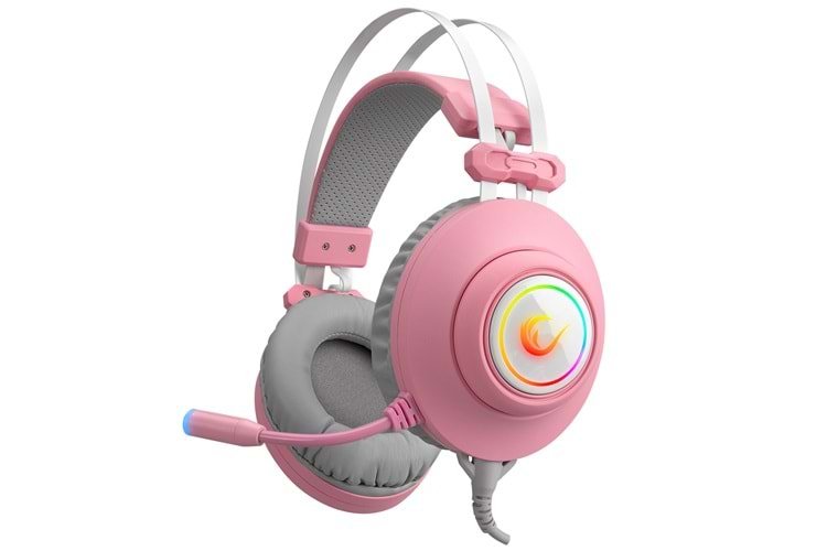 Rampage RM-K1 PULSAR Pembe Usb 7.1 Surround+Titreşim RGB Işık Efektli Gaming Oyuncu Mikrofonlu Kulaklık