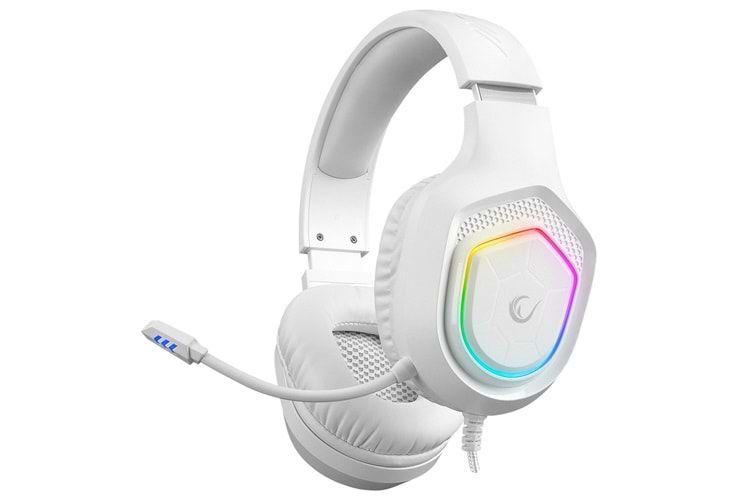 Rampage RM-K90 VECTOR Beyaz RGB Led Type-C Gaming Mikrofonlu Oyuncu Kulaklığı
