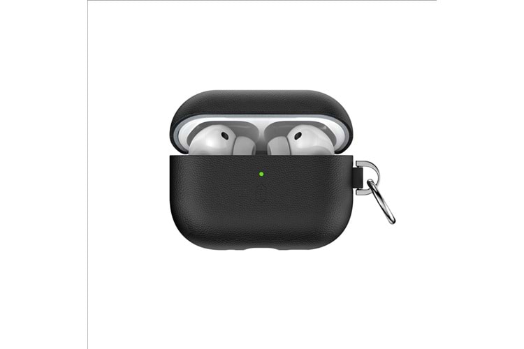 Wiwu Apple AirPods Pro 3 HC-201 Parmak İzi Bırakmayan Deri Kılıf Siyah