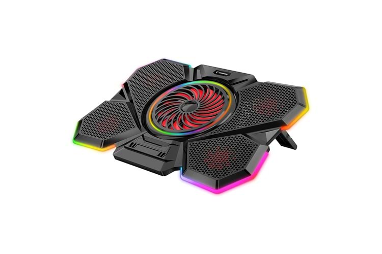 Rampage S47 COOLFLOW 5 Adet Kırmızı Led Fan 1 Usb 7 Farklı Kademe Ayarı 10 17.3 Notebook Soğutucu Stand