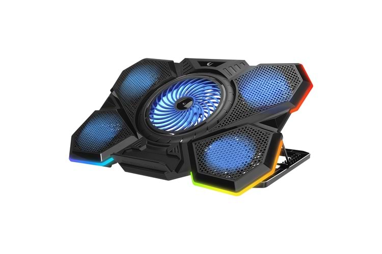 Addison Rampage AD-RC13 BELLATRIX Siyah 5 Fan 2 USB RGB Işıklı 15-17 Notebook Soğutucu Stand