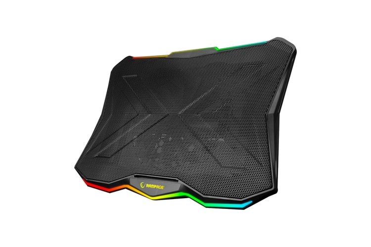 Rampage AD-RC8 SHOWY Siyah 180mm Fan 15-17 RGB Işıklı Notebook Soğutucu Stand
