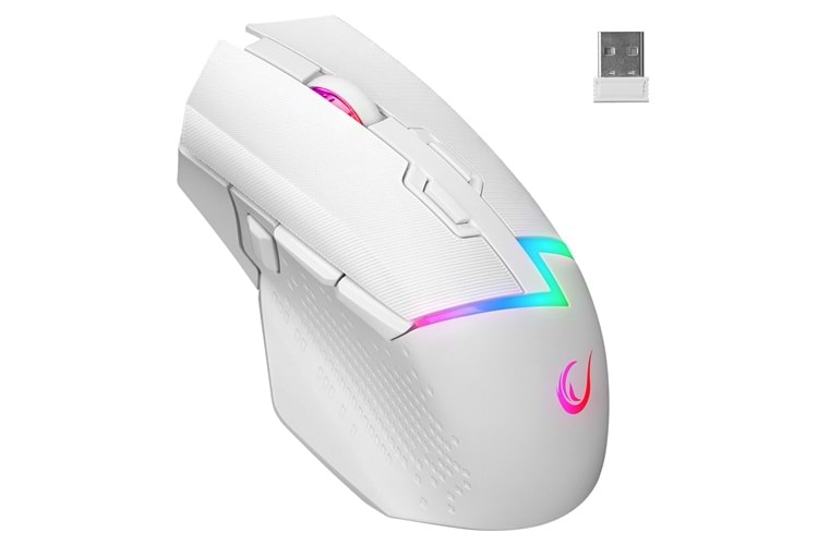 Rampage DROP M3 V2 24000 DPI 3311 Sensor Beyaz RGB Şarjlı Kablosuz 80 Milyon Huano Switch Gaming Oyuncu Mouse