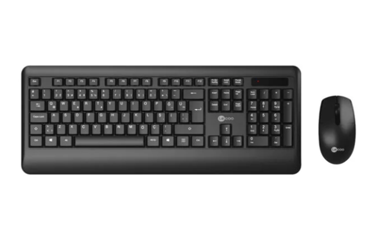 Lenovo Lecoo KW202 Kablosuz Türkçe Q Klavye & Mouse Set Siyah