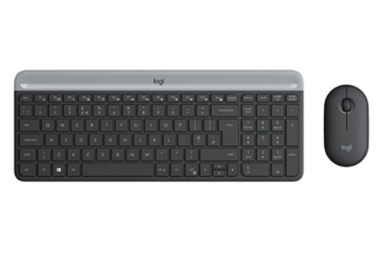 Logitech MK470 Kablosuz İnce Türkçe Klavye Mouse Set Siyah