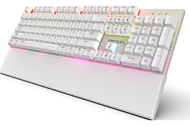 Inca IKG-456 Empousa Blue Switch Mekanik Metal Panel White Gaming Klavye