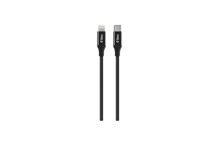 Ttec 2DK41S AlumiCable USB-C - Lightning Hızlı Şarj Kablosu 150cm Siyah