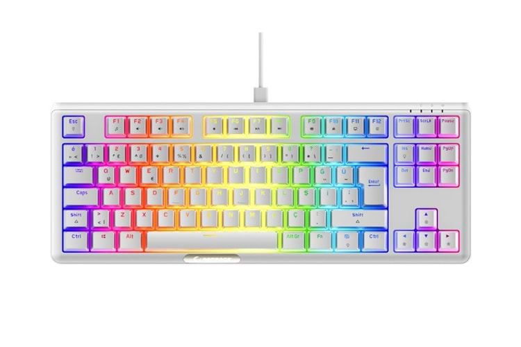 Rampage Claw Beyaz Blue Switch Mekanik Gaming Oyuncu Klavye