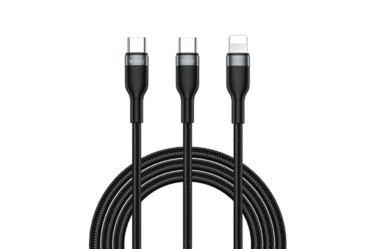 Wiwu Wi-C029 Concise Series 2in1 Type-C PD Hızlı Şarj & Data Kablosu 100W (1.2M)