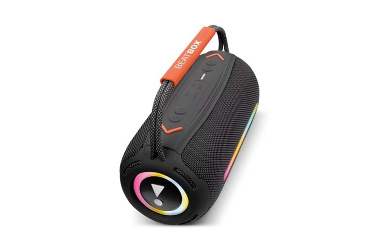 Powerway Beatbox Speaker Led Işıklı Siyah