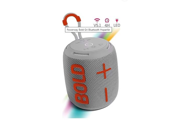 Powerway Bold Gri Bluetooth Hoparlör