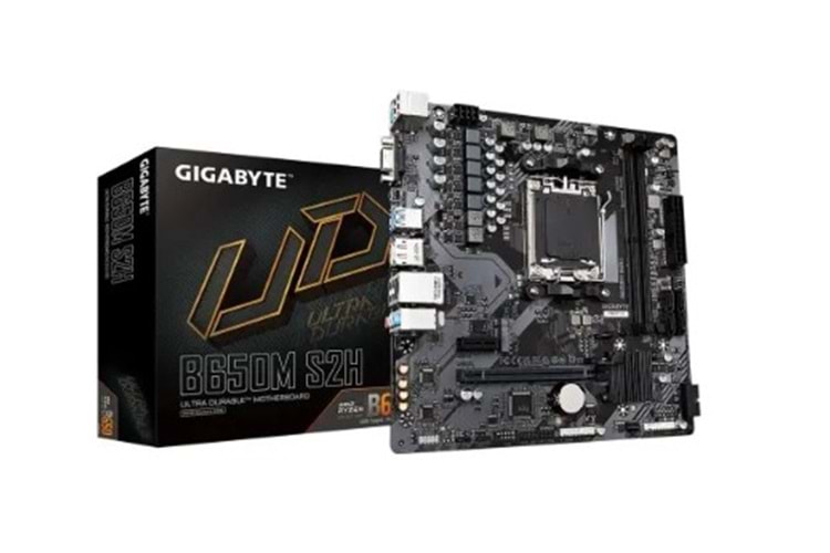 GIGABYTE B650M-S2H AM5 DDR5 SES GLAN DP/HDMI/VGA SATA3 USB3.2 mATX