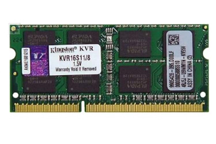 Kingston 8 GB 1600 MHz CL11 KVR16S11/8 DDR3 Ram NOTEBOOK