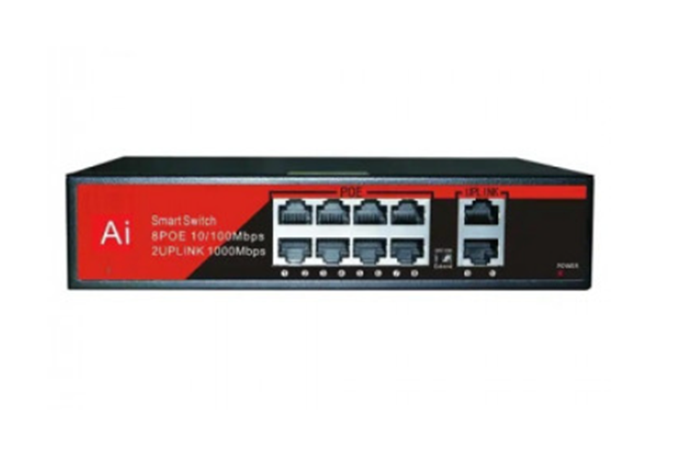 EZCOOL 8 PORT 8xFE+2xGE GIGABIT 120W POE SWİTCH