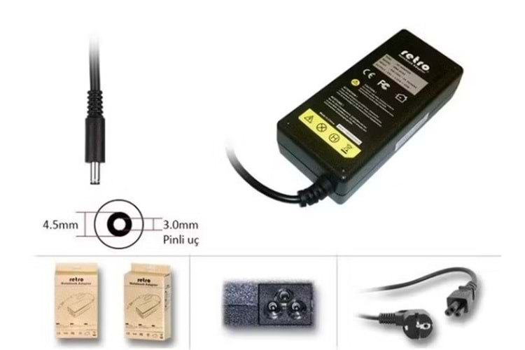 Retro Dell İnce Notebook Adapter RNA-DL10 4.5mm-3.0mm