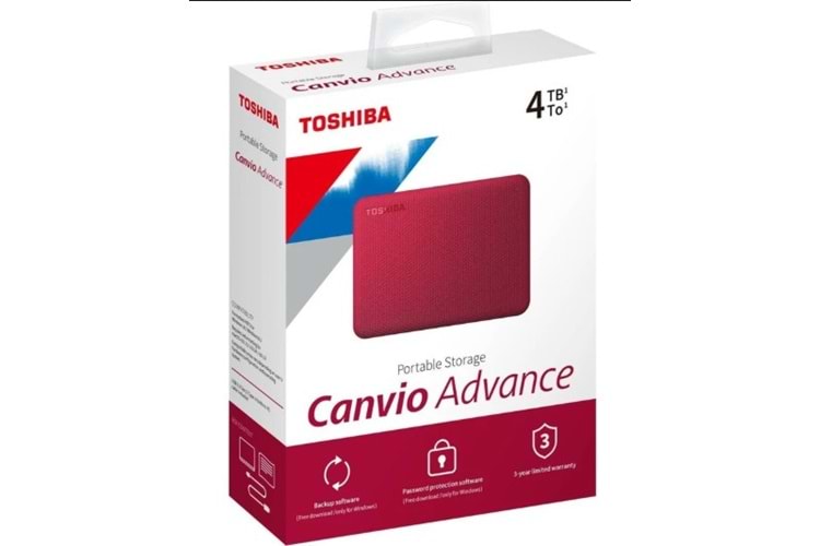 Toshiba Canvio Advance 2.5 4TB USB 3.2 Red