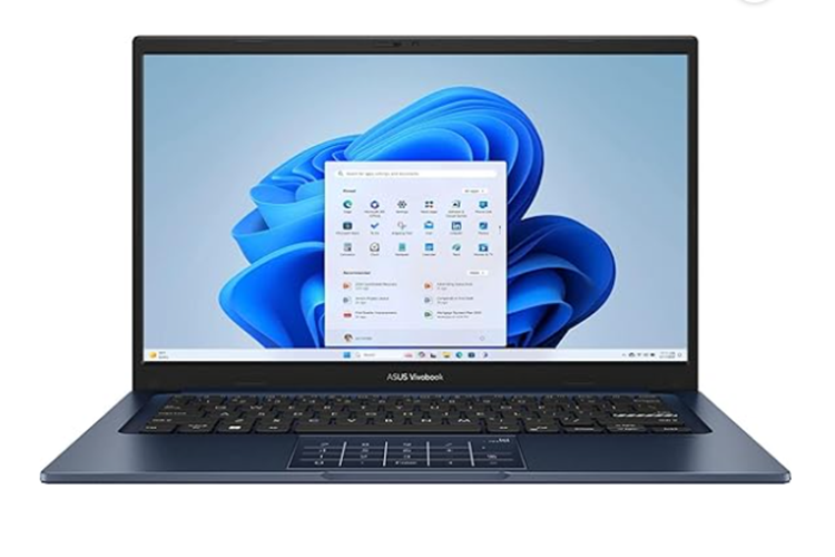 ASUS Vivobook 14 14” FHD Display Laptop, Intel Core 5 120U, Intel Graphics, 8GB DDR4, 256GB SSD, Wi-Fi 6, Bluetooth, Copilot AI, Windows 11 Home in S Mode, Quiet Blue, X1404VAP-V14.C58256
