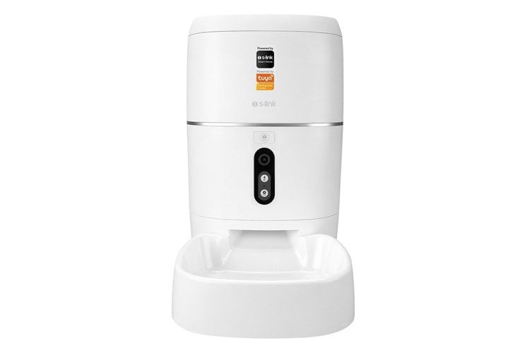 S-link SL-23 Otomatik Yem Kabı 3MP Kamerali Iki Yönlü Ses 6L Wifi Tuya Destekli Akıllı Kedi köpek Besleyici