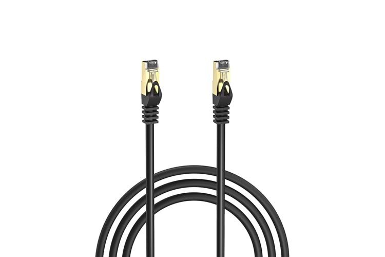 S-link MM-CAT705 5m Siyah S/FTP CCA CAT7 Gold Uçlu Ağ Bağlantı Kablosu
