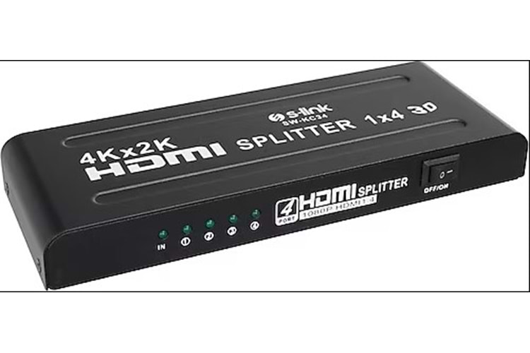 S-link SW-KC34 4 Port 4K*2K HDMI Splitter