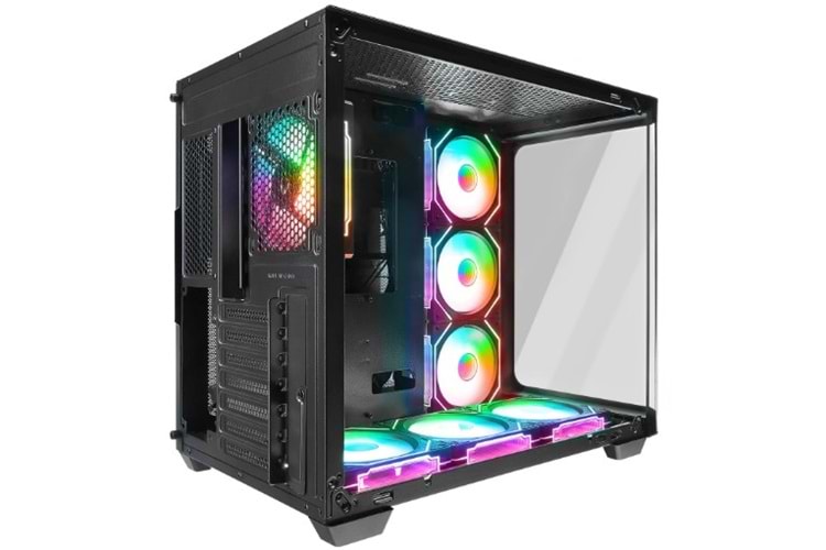 Rampage LOOPY Siyah 7*12cm ARGB Fan Kontrolcü Temperli Cam Kumandalı ATX Mid-T Gaming Oyuncu Kasası