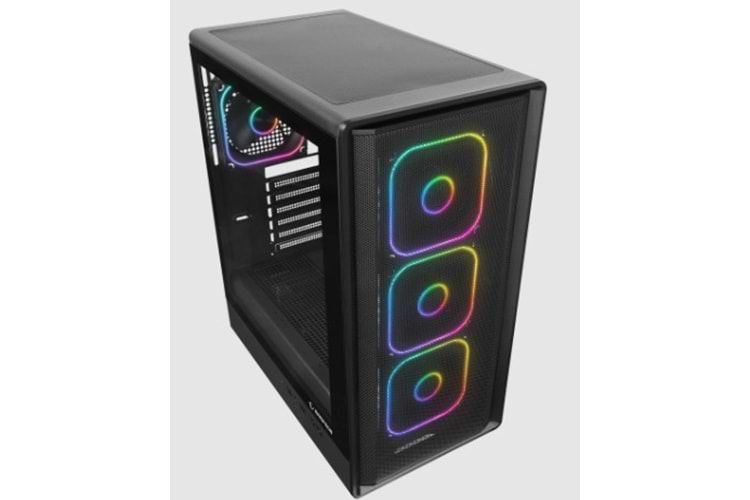 Rampage METEOR 650W 80 Plus Standart 4*RGB Fan 1*Usb3.1 + 2*Usb2.0 Siyah Oyuncu Kasası