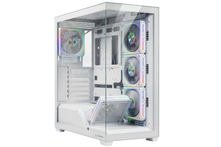 Rampage SYLON 750W 80 Plus Bronze Beyaz 5*12cm ARGB Fan ATX MID-T Gaming Oyuncu Kasası
