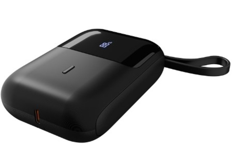 S-link P109M 10000mAh PD20W+QC18W+HSC22.5W Siyah LCD Taşınabilir Pil Şarj Cihazı Powerbank