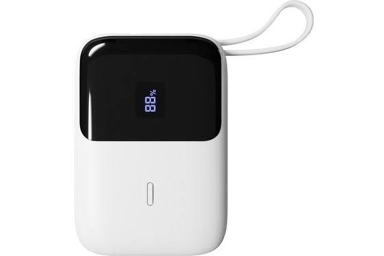 S-link P109M 10000mAh PD20W+QC18W+HSC22.5W Beyaz LCD Taşınabilir Pil Şarj Cihazı Powerbank
