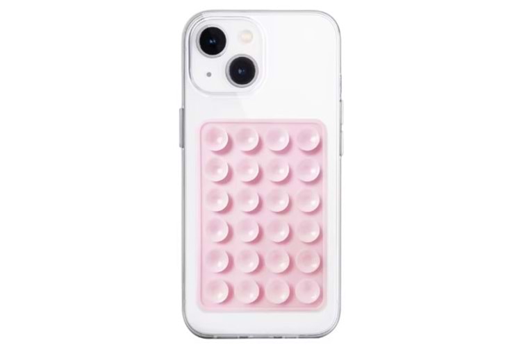 Addison ADS-XH18 Silikon Vakumlu Telefon Tutucu Pembe