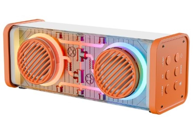 Mikado MD-56BT Turuncu Beyaz AUX + USB + Bluetooth Destekli 10W 1500mAh Taşınabilir Speaker