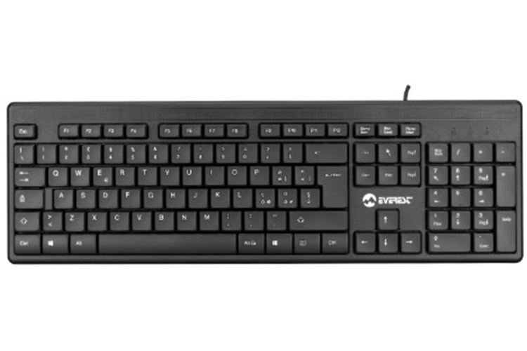Everest KB-1002 Siyah USB Italian Layout Standart Klavye