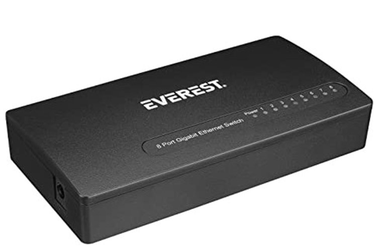 Everest EVERLINK ESW-808 8 Port 10/100/1000Mbps Gigabit Ethernet Masaüstü Ethernet Switch Hub
