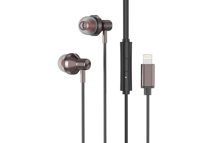 S-link SL-BTL03 Siyah iPhone Telefon Uyumlu Lightning Konnektörlü Metal Bluetooth Kulaklık