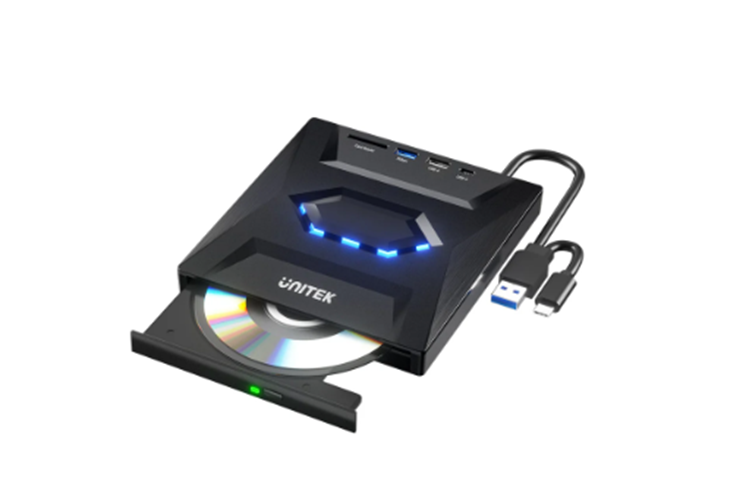 UNITEK HARİCİ DVD-RW USB TYPE-C/A 5in1 DOCK