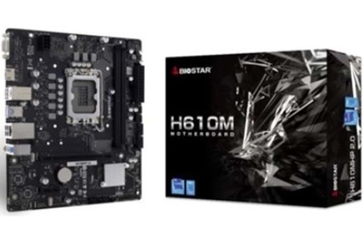Biostar H610MHP DDR4 3200MHz M.2 HDMI VGA USB 3.2 GLAN MAX 1700Pin